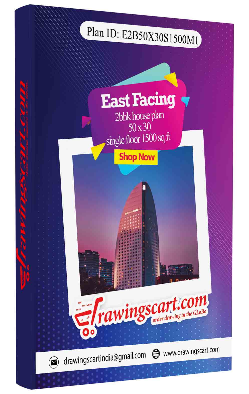 1500 sq ft Latest Vastu East Facing 2BHK House Plan - Single Floor, 50x30 